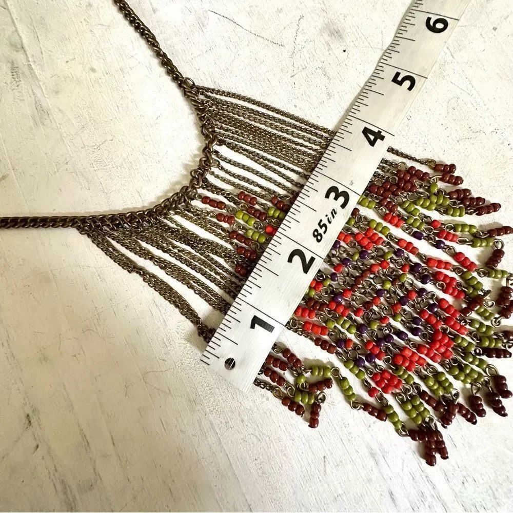 Chain beaded statement necklace - Picture 10 of 11